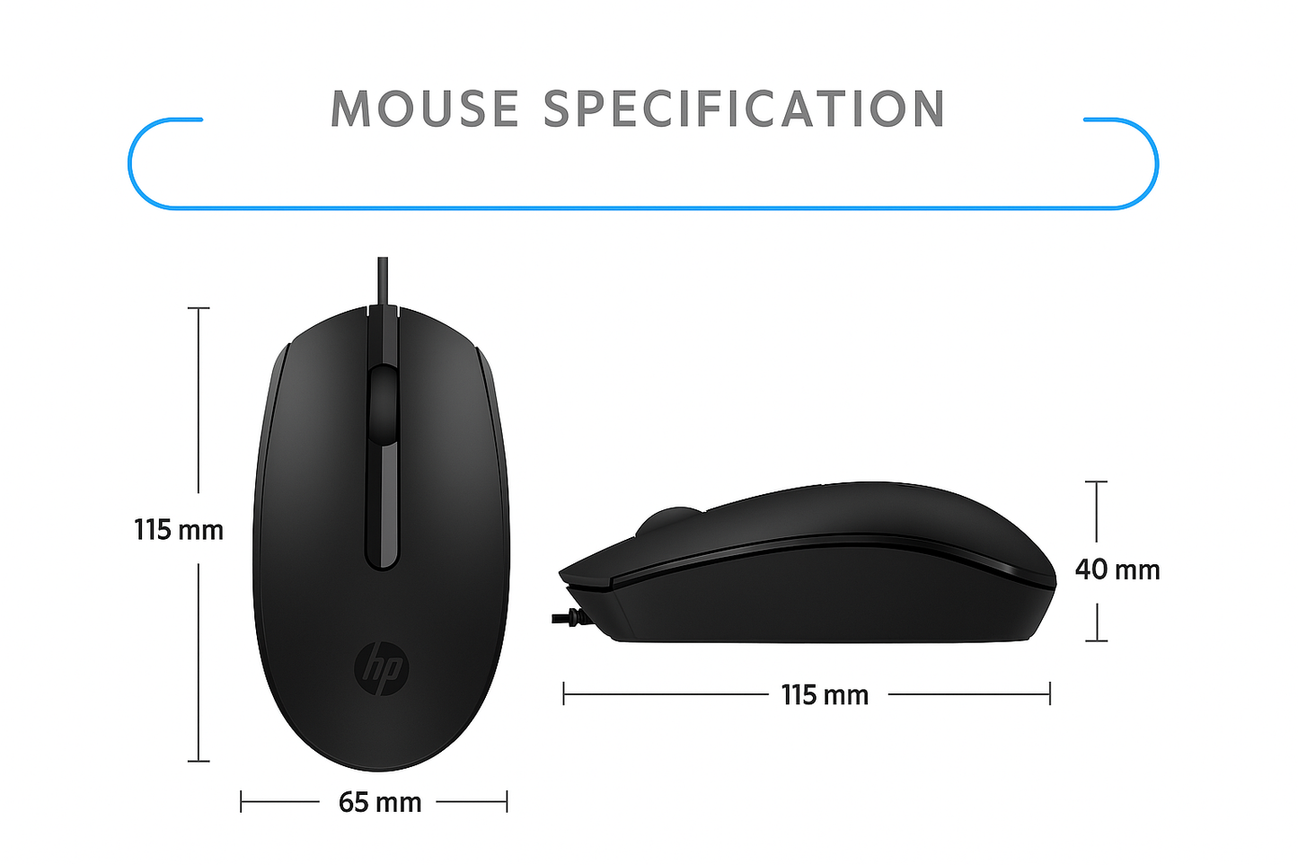 HP M10 Wired Optical Mouse