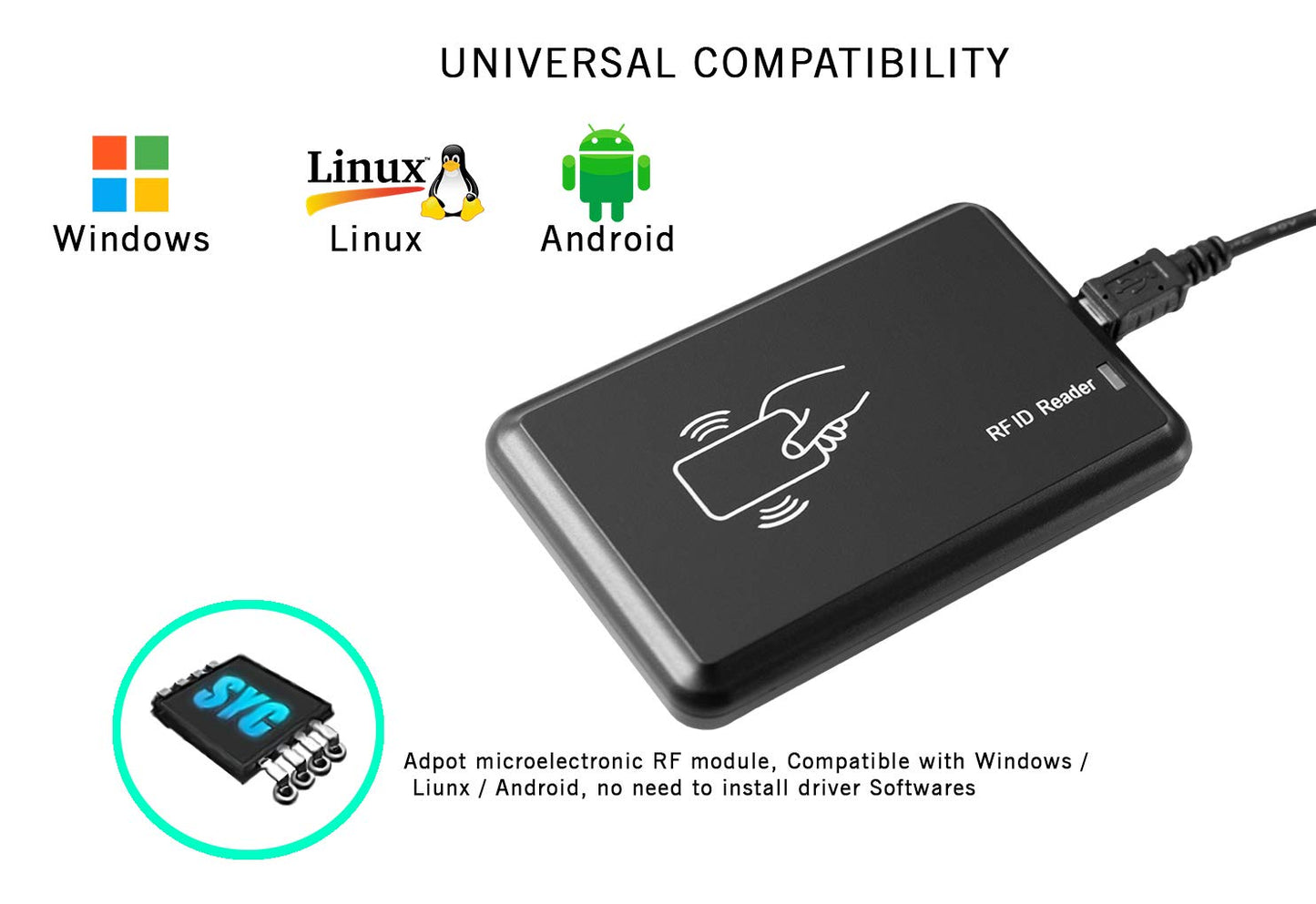 Team Office Plug and Play USB RFID Card Reader