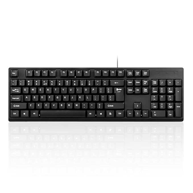 Enter Easyclick USB Wire Keyboard for Laptop and Desktop (Black)