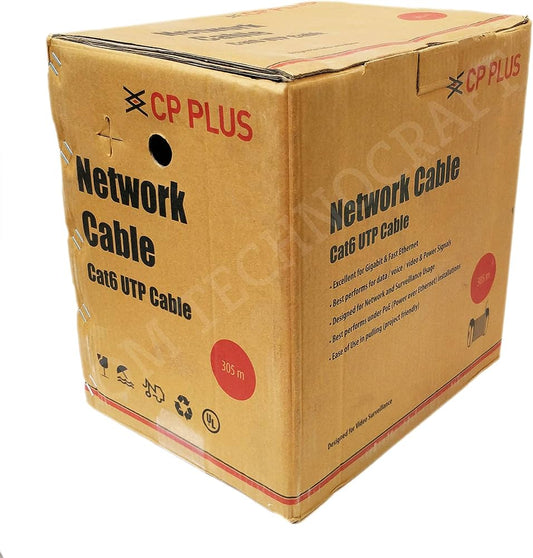 CP Plus CAT6 305mtrs UTP Copper Cable (CP-EUT-6TGL23-305)