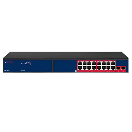 CP Plus 16 Port Giga PoE Switch with 2 SFP Prot (CP-ANW-GPU16F2-N30)